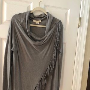Love Stitch Grey Drape Sweater